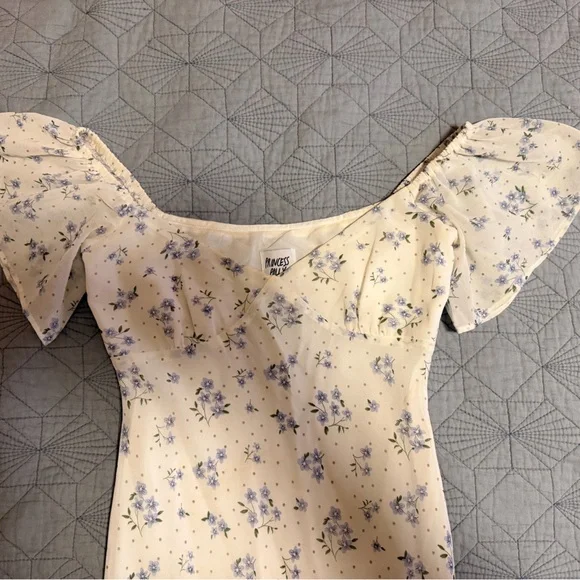 Princess Polly Hera Maxi Dress White Floral Sz 0 - Picture 5 of 10